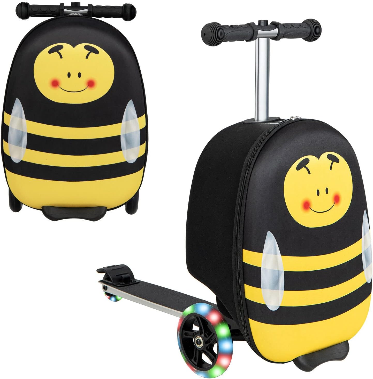 AA OUT OF STOCK Children’s 2-in-1 Ride-On Scooter Suitcase with LED Wheels