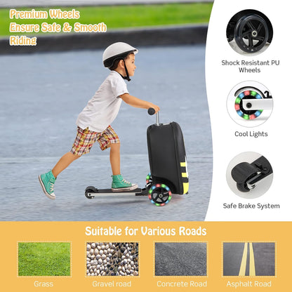 AA OUT OF STOCK Children’s 2-in-1 Ride-On Scooter Suitcase with LED Wheels