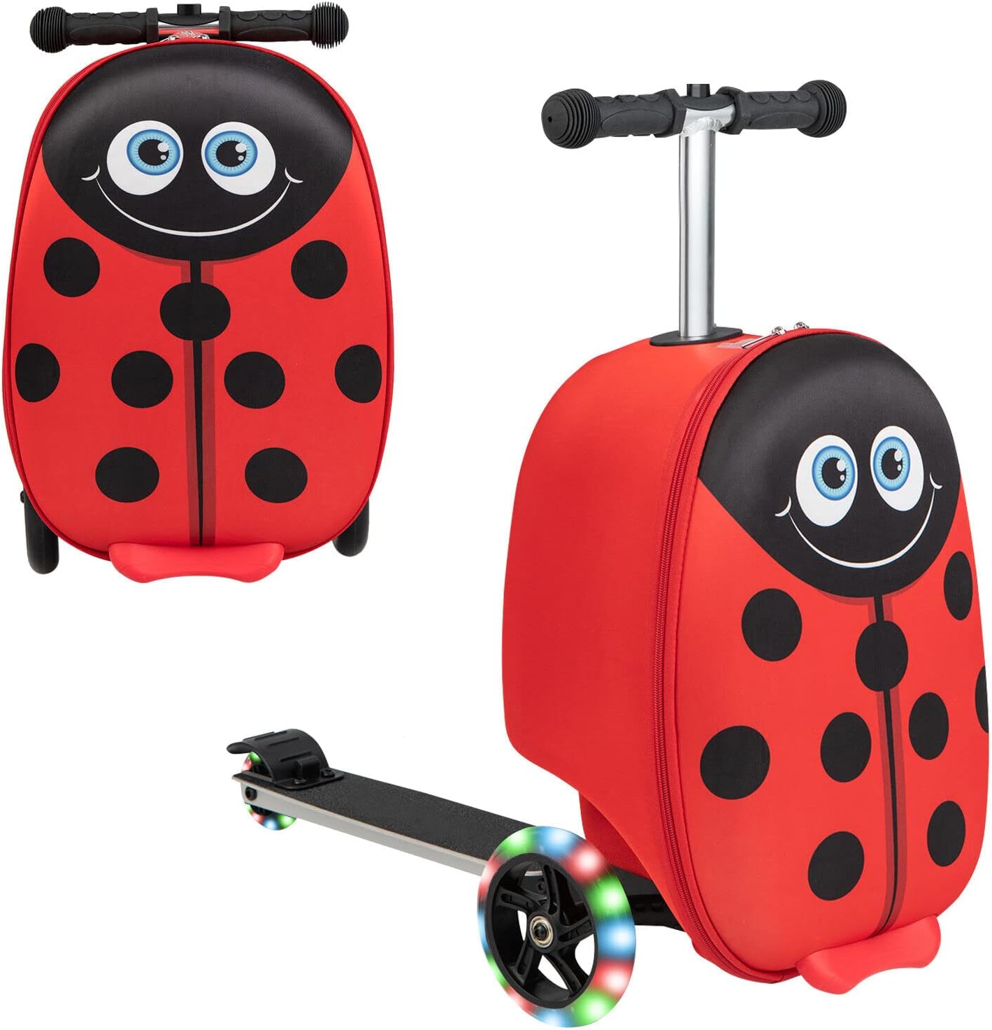 AA OUT OF STOCK Children’s 2-in-1 Ride-On Scooter Suitcase with LED Wheels