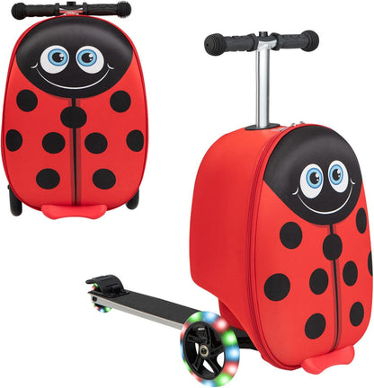AA OUT OF STOCK Children’s 2-in-1 Ride-On Scooter Suitcase with LED Wheels