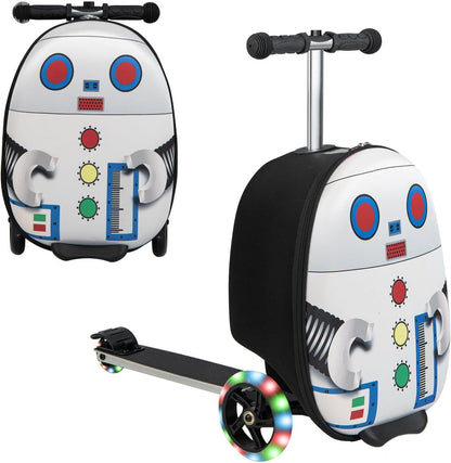 AA OUT OF STOCK Children’s 2-in-1 Ride-On Scooter Suitcase with LED Wheels