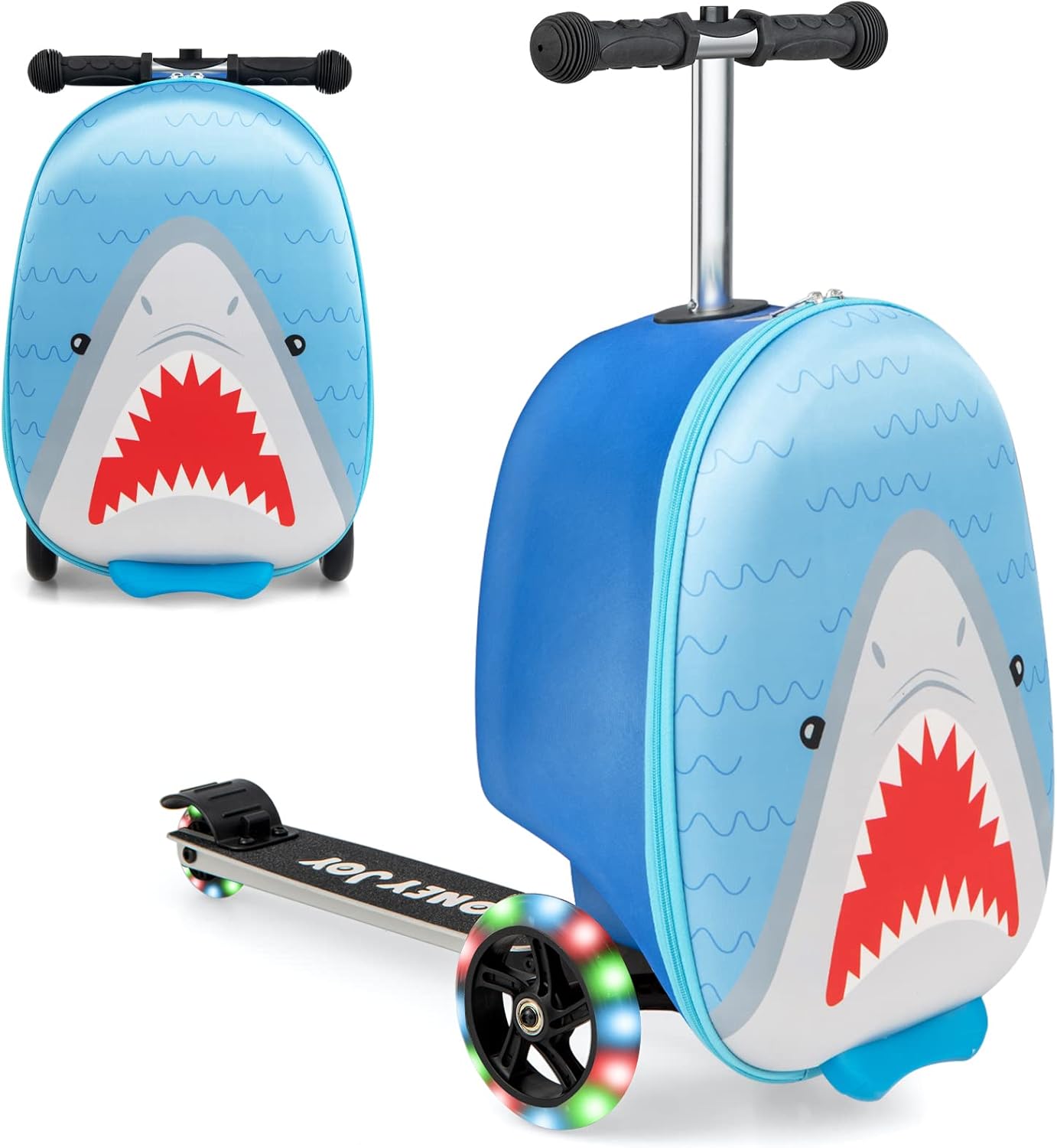 AA OUT OF STOCK Children’s 2-in-1 Ride-On Scooter Suitcase with LED Wheels