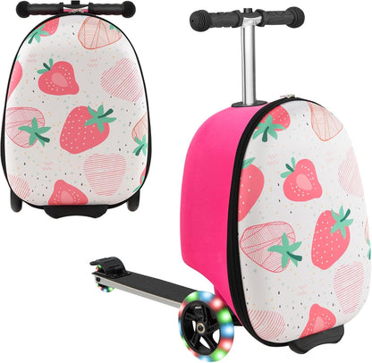 AA OUT OF STOCK Children’s 2-in-1 Ride-On Scooter Suitcase with LED Wheels