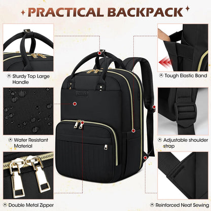 Water-Resistant Travel Laptop Backpack with Organised Compartments – 15.6" Fit