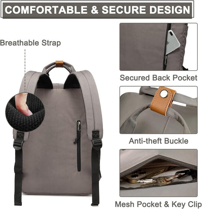 AA OUT OF STOCK 15.6” Water-Resistant Vintage Laptop Backpack with Organiser Pockets – UrbanEase