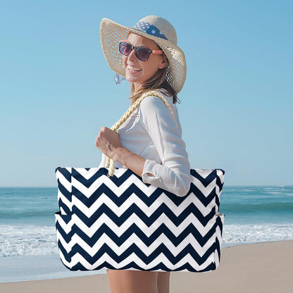 Waterproof Large Tote with Zipped Storage for Work & Play