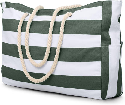 Waterproof Large Tote with Zipped Storage for Work & Play