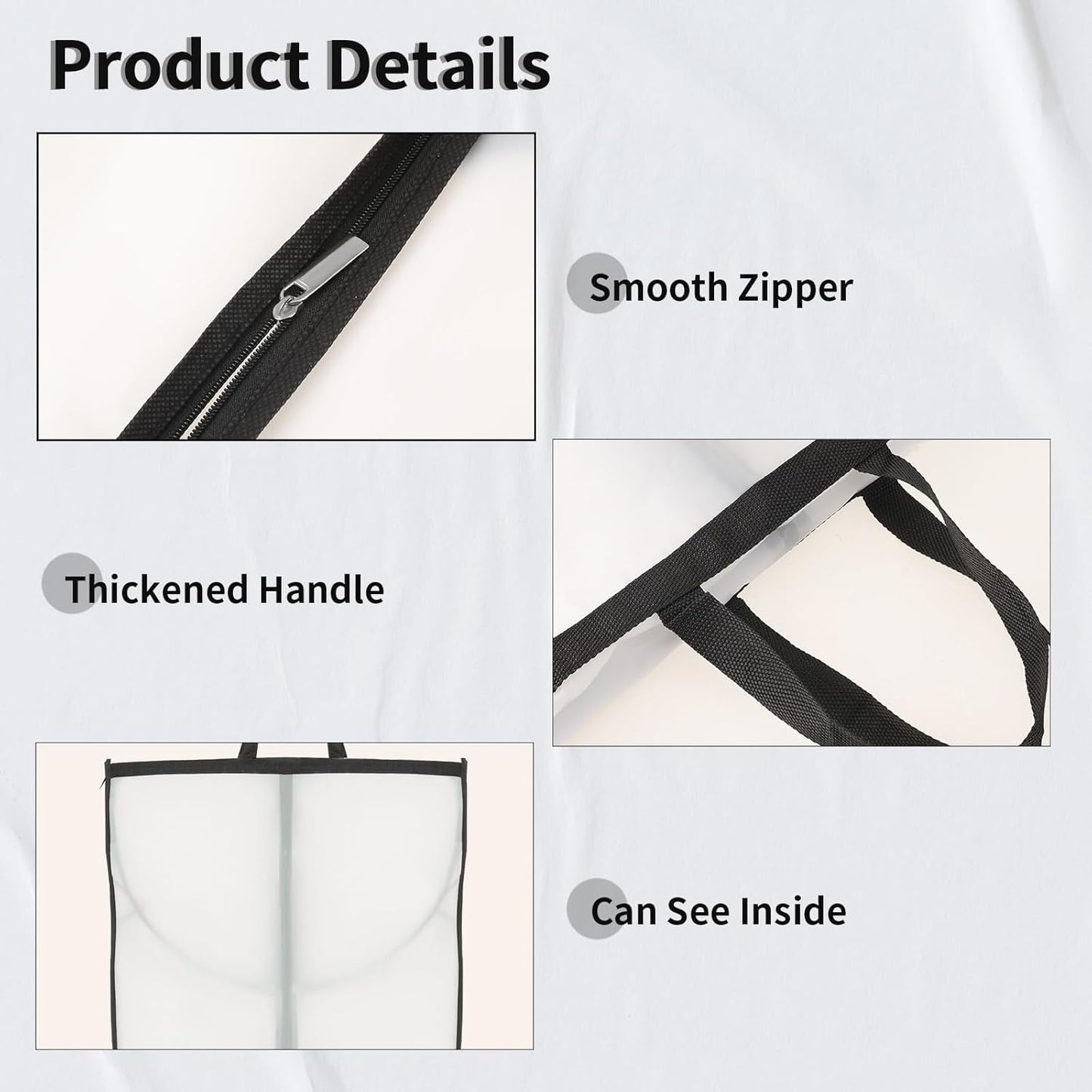 Long Garment Storage Cover – 70.87in Dress Bag with Zipper & Window (Buy 1, Get 1 FREE)
