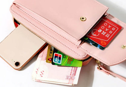 Compact PU Leather Crossbody Shoulder Bag with Adjustable Strap