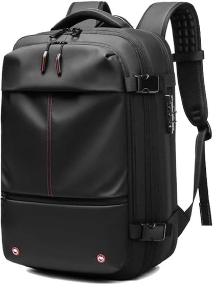 Expandable Compression Travel Backpack with Anti-Theft Lock & Wet Compartment