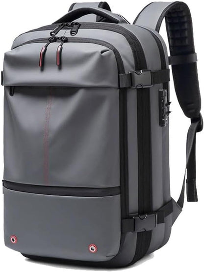 Expandable Compression Travel Backpack with Anti-Theft Lock & Wet Compartment