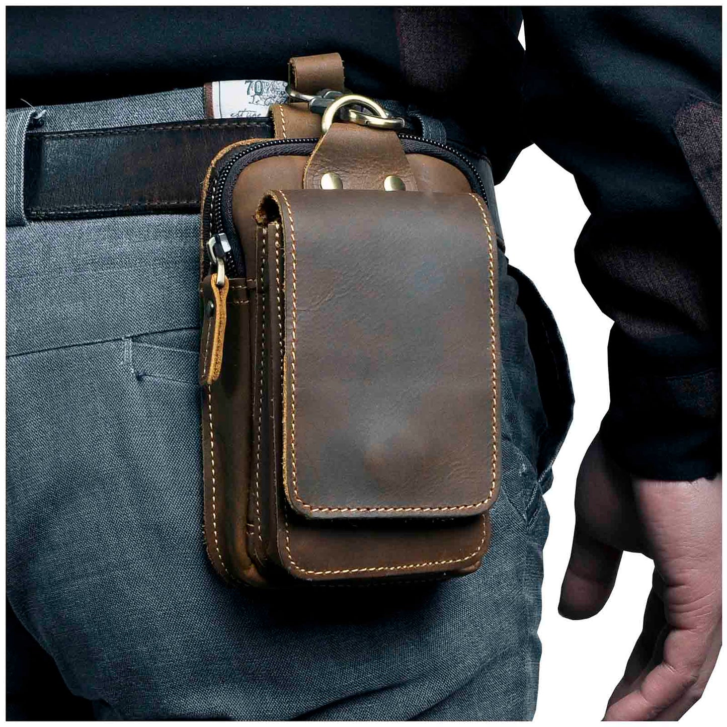 Genuine Leather Men’s Waist Pack