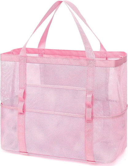 Buy 1, Get 1 FREE – Extra Large Clear Mesh Beach Tote with 8 Pockets – ClearWave