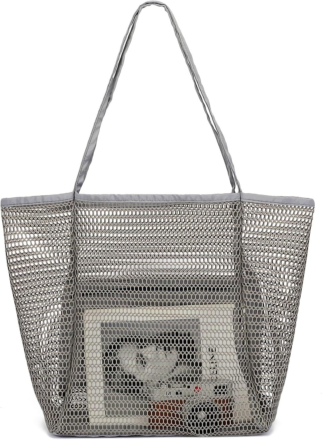Buy 1, Get 1 FREE – Extra Large Clear Mesh Beach Tote with 8 Pockets – ClearWave