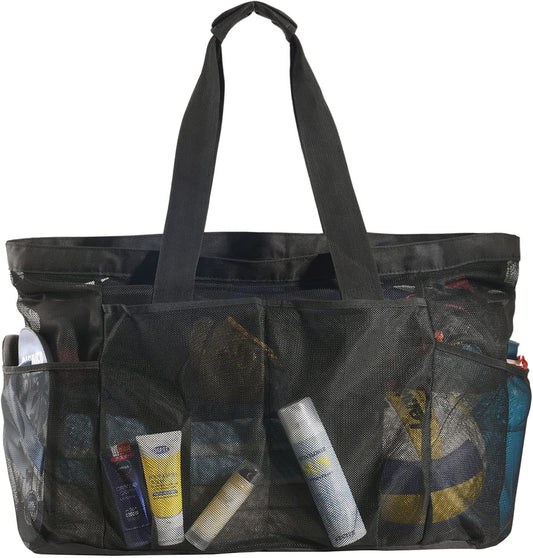Extra-Large Mesh Beach Tote with Zipper – Sandproof Carryall (Buy 1, Get 1 FREE)