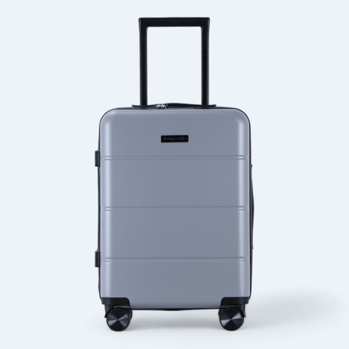 3-piece hard shell luggage set – Atlas Explorer-Black-S (38 L)-The Livary
