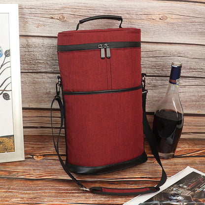Insulated 2-Bottle Wine Cooler Tote Bag with Adjustable Strap – Buy 1, Take 1 FREE