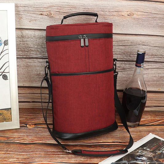 Insulated 2-Bottle Wine Cooler Tote Bag with Adjustable Strap – Buy 1, Take 1 FREE