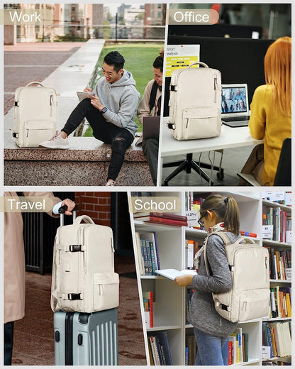 Waterproof Travel Backpack with Shoe Compartment & USB Port – 14" Laptop Fit