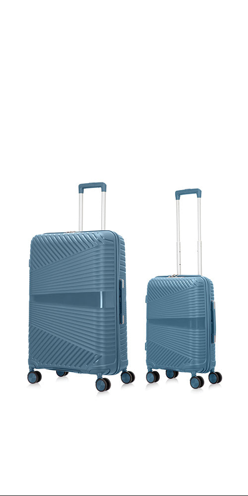 2-piece hard shell suitcase set – Valencia-Pink-2x S (39 L)-The Livary