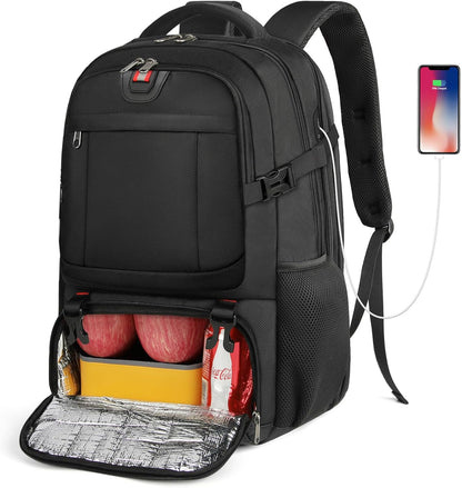 Extra-Large Lunch and Laptop Travel Backpack with USB Charging Port
