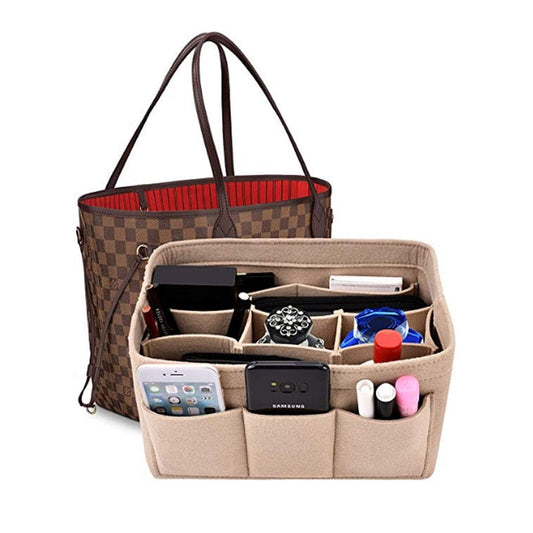 Felt Handbag and Make-Up Organiser Insert – Buy 1, Take 1 FREE Multi-Pocket Tote Storage
