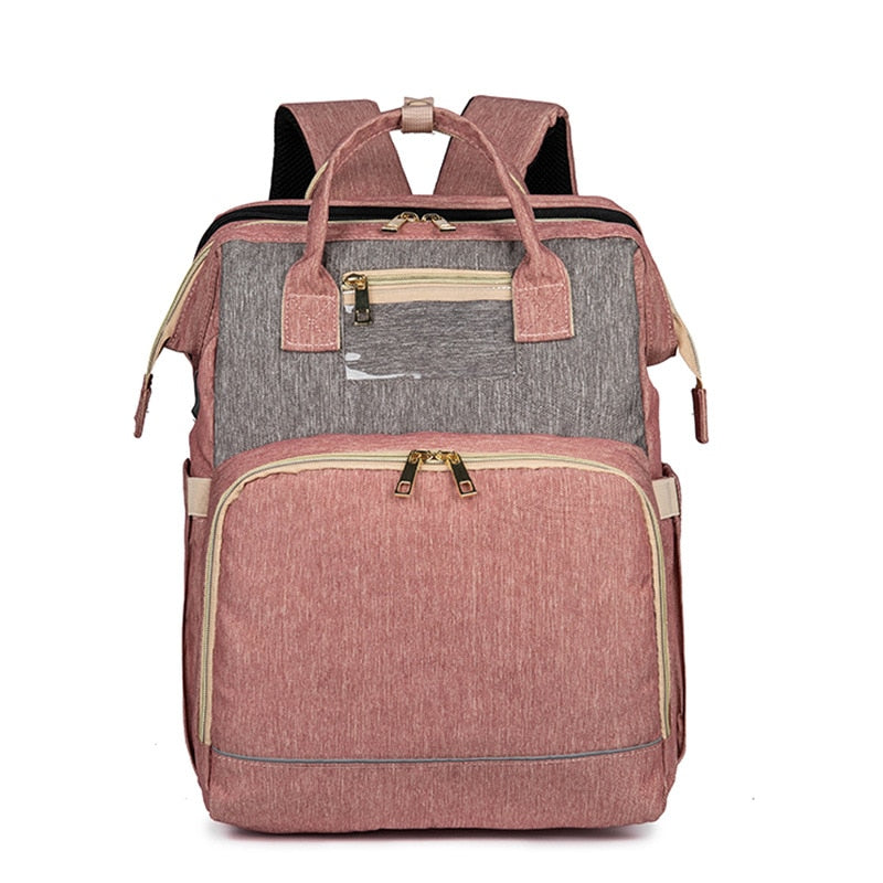 Convertible Baby Nappy Backpack with Foldable Bassinet – Waterproof Multi-Pocket Design