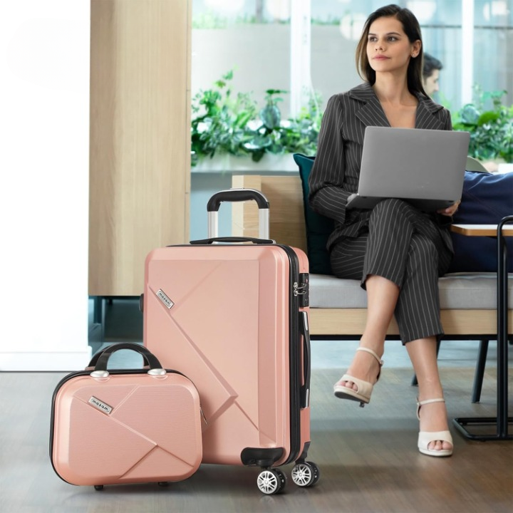 Compact 2-Piece Carry-On Luggage Set with Trolley Bag and Spinner Wheels – JetTrek