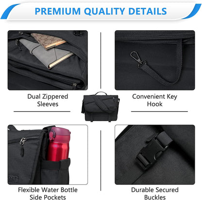 AA NOT AVAIALBLE Water-Resistant Laptop Messenger Bag with Adjustable Strap – WorkMate Series