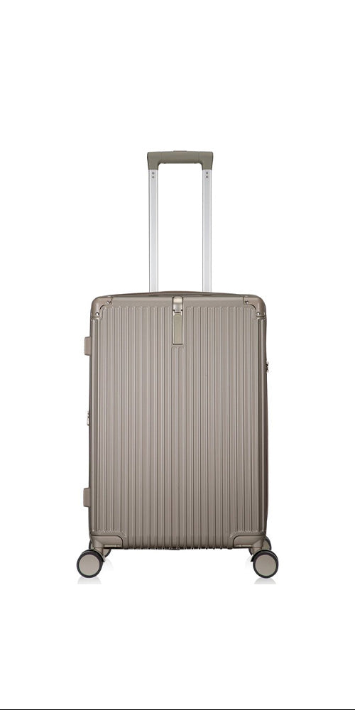 Hard case suitcase with extras – Mykonos-Gray-S (39 L)-The Livary