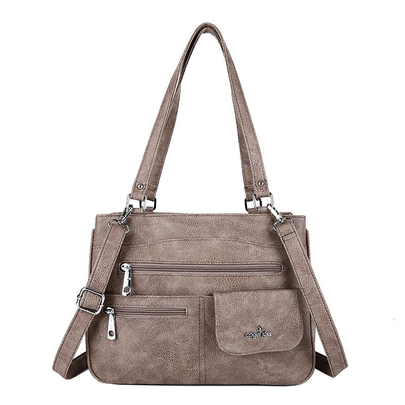 Multi-Compartment Women’s Shoulder and Crossbody Handbag – FlexiCarry