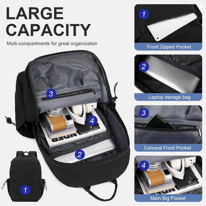 Lightweight Water-Resistant Laptop Backpack with Multi-Pockets – 15.6” TravelPro Series