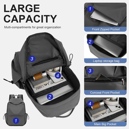 Lightweight Water-Resistant Laptop Backpack with Multi-Pockets – 15.6” TravelPro Series