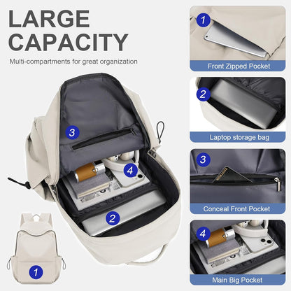 Lightweight Water-Resistant Laptop Backpack with Multi-Pockets – 15.6” TravelPro Series