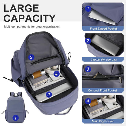 Lightweight Water-Resistant Laptop Backpack with Multi-Pockets – 15.6” TravelPro Series