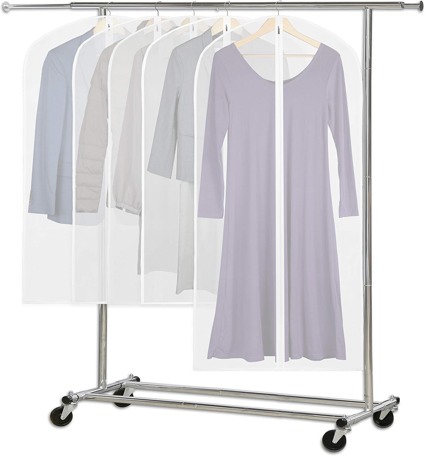 Clear Full-Length Garment Covers – 10-Pack Suit & Dress Storage Bags (Buy 1, Get 1 FREE)