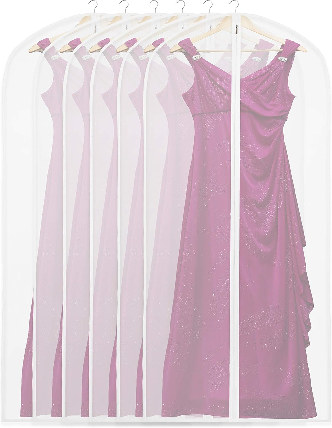 Clear Full-Length Garment Covers – 10-Pack Suit & Dress Storage Bags (Buy 1, Get 1 FREE)