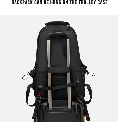 60L Waterproof Travel Laptop Backpack with USB and Shoe Compartment