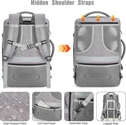 40L Water-Resistant Travel Laptop Backpack with USB Port & Anti-Theft Lock – AeroPack