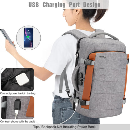 40L Water-Resistant Travel Laptop Backpack with USB Port & Anti-Theft Lock – AeroPack
