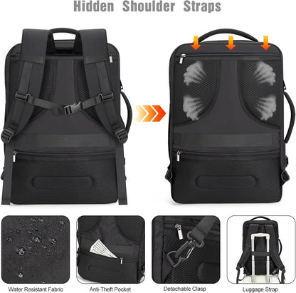 40L Water-Resistant Travel Laptop Backpack with USB Port & Anti-Theft Lock – AeroPack