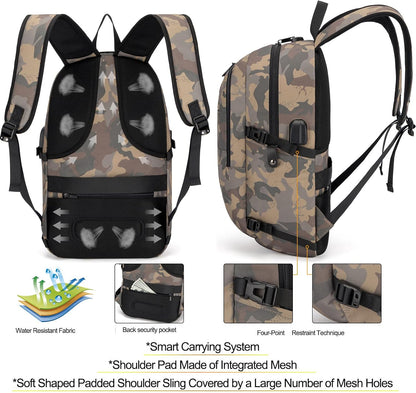 Extra Large Anti-Theft Laptop & Travel Backpack with USB Port – 30–50L