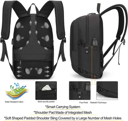 Extra Large Anti-Theft Laptop & Travel Backpack with USB Port – 30–50L