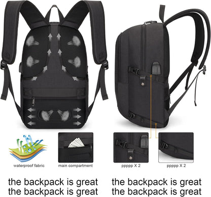Extra Large Anti-Theft Laptop & Travel Backpack with USB Port – 30–50L