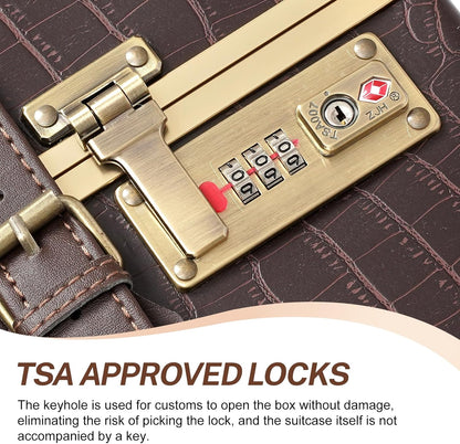 AA OUT OF STOCK 2-Piece Vintage-Inspired Luggage Set with Spinner Wheels and Protective Cover