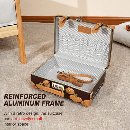 AA OUT OF STOCK 2-Piece Vintage-Inspired Luggage Set with Spinner Wheels and Protective Cover