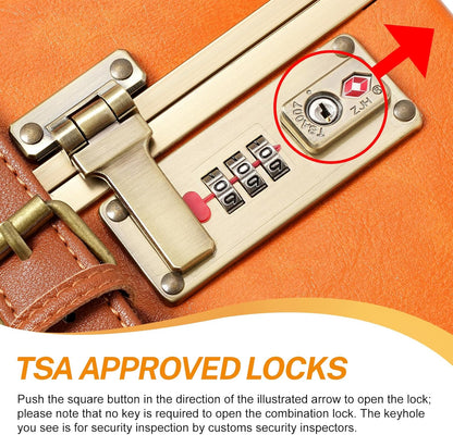 AA OUT OF STOCK 2-Piece Vintage-Inspired Luggage Set with Spinner Wheels and Protective Cover