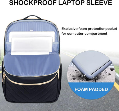 Lightweight Waterproof Laptop Backpack with USB Port – 15.6" Compatible