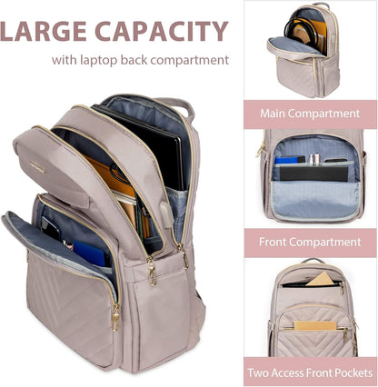 Lightweight Waterproof Laptop Backpack with USB Port – 15.6" Compatible