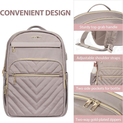 Lightweight Waterproof Laptop Backpack with USB Port – 15.6" Compatible
